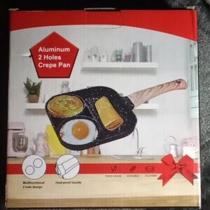 ALUMINUM 2 HOLES CREPE PAN NEW IN BOX!